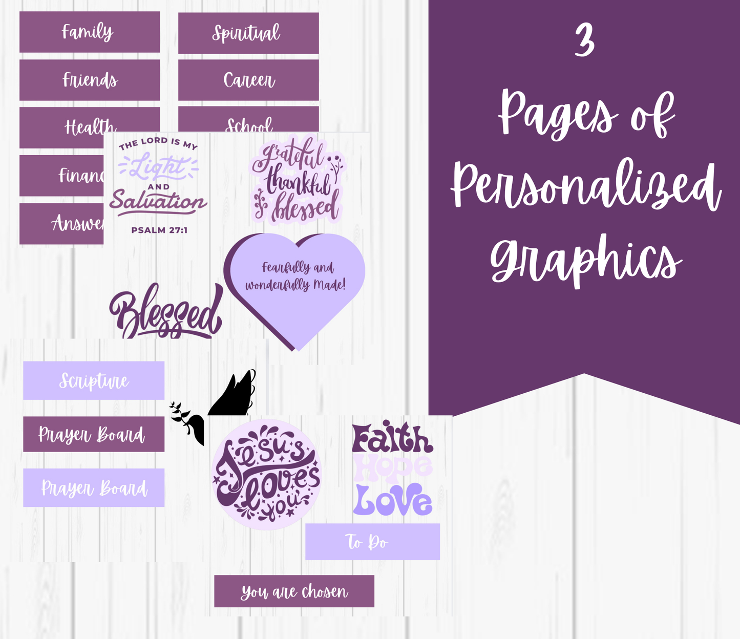 Purple Prayer Board Kit (Digital Download)