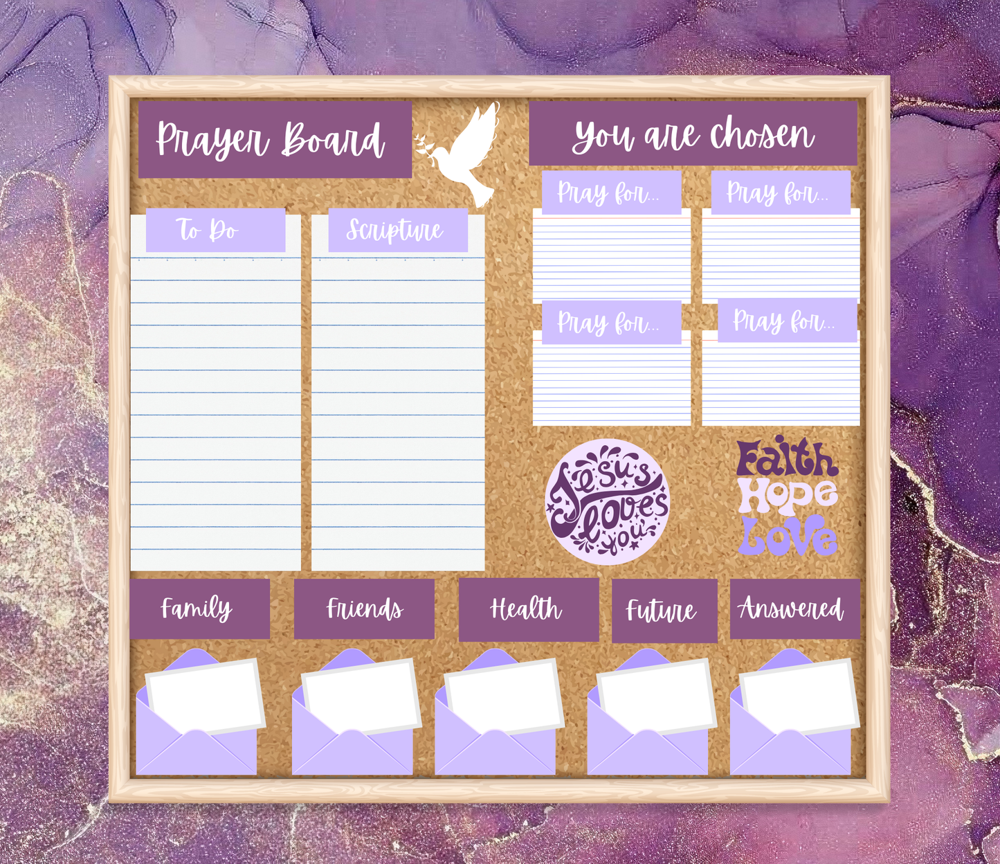 Purple Prayer Board Kit (Digital Download)