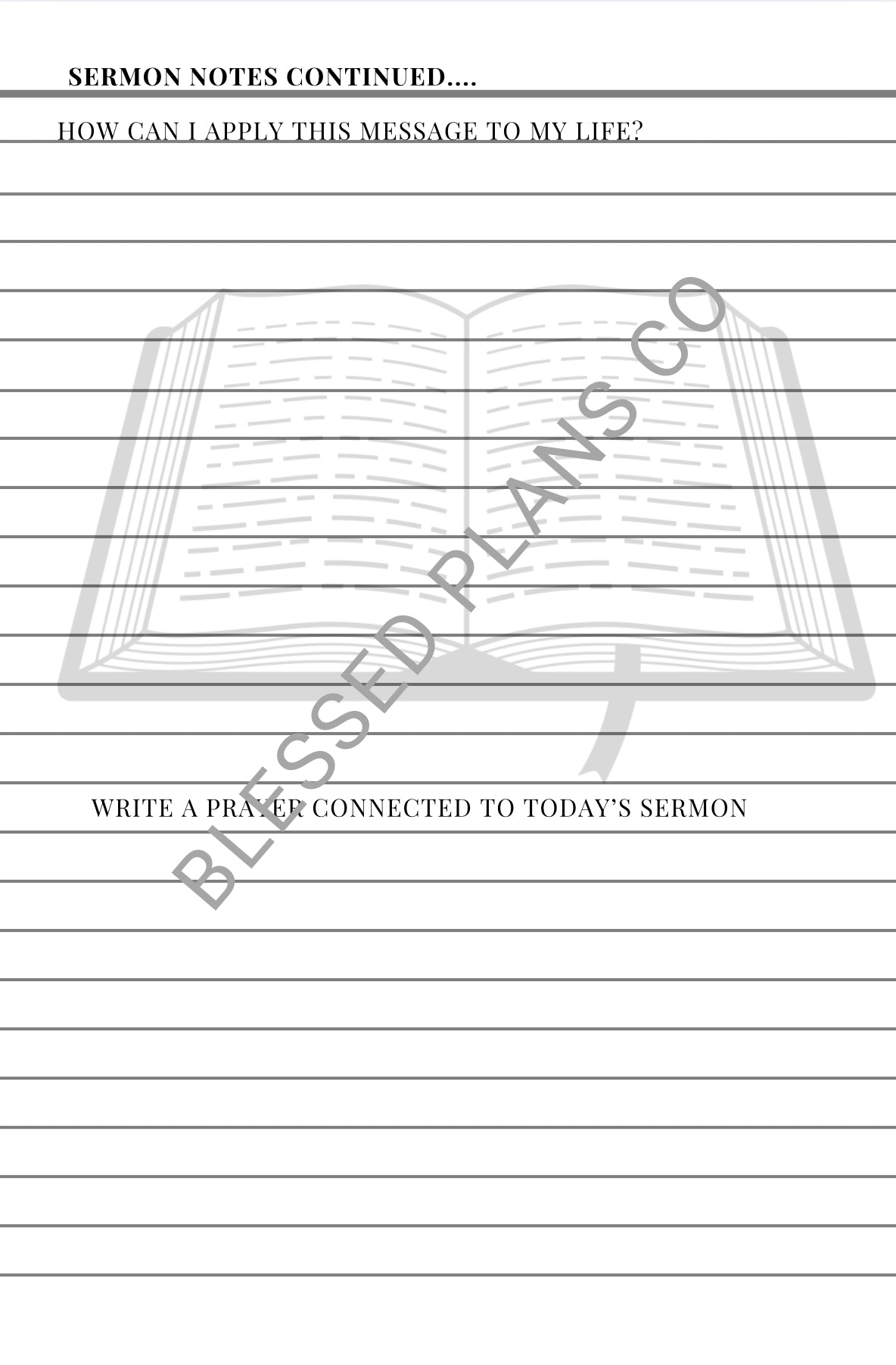 Chapel Sermon Journal (Schools)