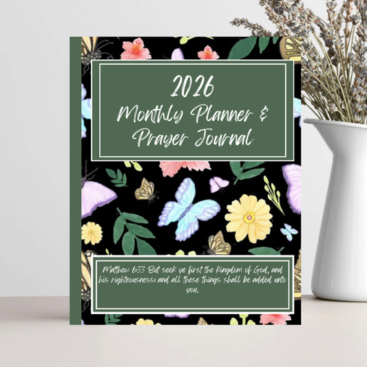 2026 Planner & Prayer Journal (Butterfly multi colors)
