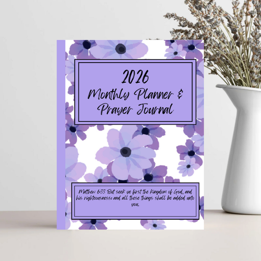 2026 Planner & Prayer Journal (light purple floral)