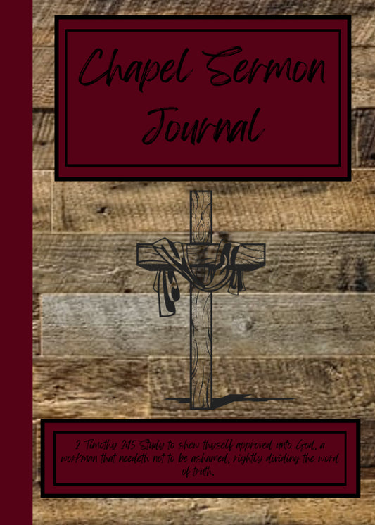 Chapel Sermon Journal Schools (Deep Burgundy)