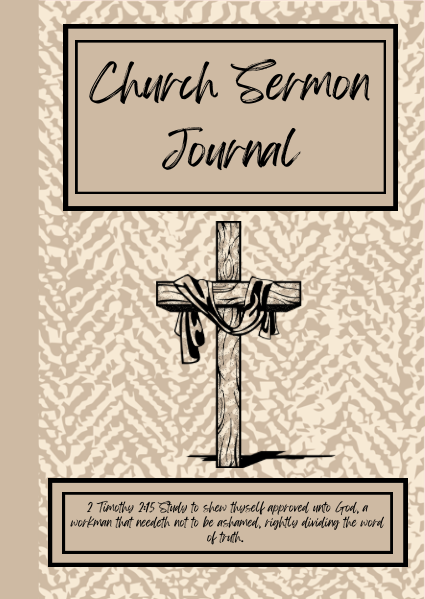 Church Sermon Journal (Beige Safari)